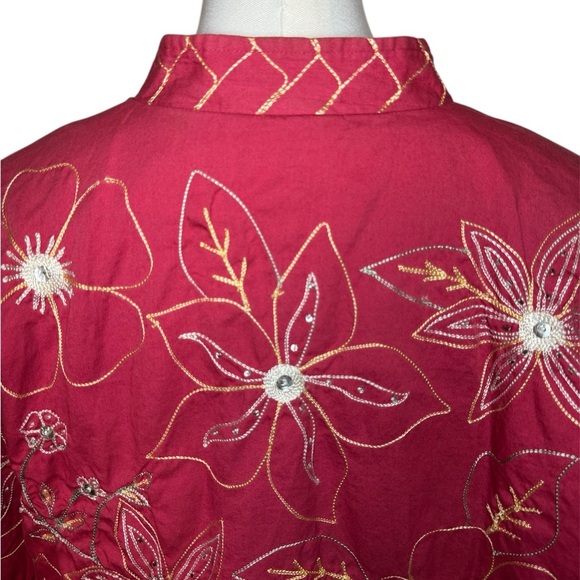 Floral Embroidered Women's Blazer - Picture 5 of 7